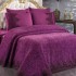 Set Cuvertură de lux Matlasată cu dantelă Elegantă, 6 piese, pat 2 persoane, Mov, CME-008