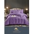 Lenjerie pat dublu, Damasc, 6 piese, Jojo, Mov, LDS-040