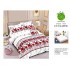 Set Lenjerie de pat din Finet Gros, Cearceaf cu ELASTIC, 6 Piese, Pat 2 Persoane, Multicolor, model traditional, LDE-030