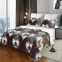 Patura CoCoLiNo cu blanita, 200x230 cm +2 fete de perna, Alb-Maro, animal print, PBC-025