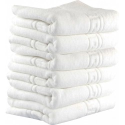 Set 6 Prosoape-Bumbac 100%, 70×130, Alb, PCG-063