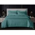 Lenjerie pat dublu, Damasc, 6 piese, Deluxe, Turquoise, LD-031