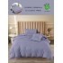 Lenjerie de Pat din Finet, 4 Piese, Pat 1 Persoana, cu ELASTIC, Lila, LFS-056
