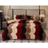 Set Pilota Pufoasa Cocolino, 3 Piese, 200x230 cm, Multicolor-Rosu, valuri, PDC-031