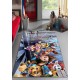Covor Camera Copii, Antiderapant, Model cu Albastru/Gri/Rosu, Paw Patrol, CAM-032 Covorase educative copii 80x150
