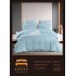 Lenjerie pat dublu, Finet Deluxe cu Smocuri Brodate, 6 piese, Blue, LSB-003