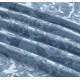 Lenjerie de pat cu elastic si pilota inclusa, bumbac tip jacquard, pat dublu, 7 piese, Albastru, PJD-07 Pilote Jacquard 7 piese
