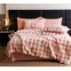 Lenjerie de pat, DeLuxe, cocolino tip blăniță iepure, 2 persoane, 6 piese, Roz-Alb, ombre, LCE-031 Lenjerii Blanita Iepure