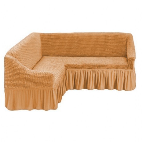 Husa Elastica si Creponata cu Volan pentru Coltar, Mustar, HCCV-001 Huse Coltar Creponat cu Volane