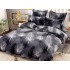 Lenjerie pat dublu, Super Pufoasa COCOLINO, 4 piese, Gri-Alb, pene, LDC-089