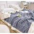 Patura Cocolino cu Blanita, Model Tricotat, Pat 2 Persoane, 200x230 cm, Gri deschis, PCT-008