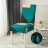 Set 6 Huse Universale pentru Scaun Elastice – Model Verde Petrol Geometric, HSJ-006
