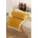Patura Cocolino cu Blanita, Model Tricotat, Pat 2 Persoane, 200x230 cm, Galben, PCT-006 Patura cu Blanita tip Tricotaj