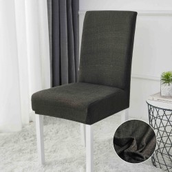 Set 6 huse universale pentru scaun, Gri inchis, HSJ-017