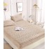 Husa de Pat cu Elastic si 2 Fete de Perna, CoCoLiNo, 180x200x25cm, model Tricotat, Bej, HCT-003
