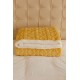 Patura Cocolino cu Blanita, Model Tricotat, Pat 2 Persoane, 200x230 cm, Galben, PCT-006 Patura cu Blanita tip Tricotaj