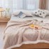 Patura Cocolino cu Blanita, Model Tricotat, Pat 2 Persoane, 200x230 cm, Bej, PCT-004