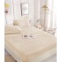 Husa de Pat cu Elastic si 2 Fete de Perna, CoCoLiNo, 180x200x25cm, model Tricotat, Crem, HCT-004