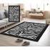 Covor Antiderapant 80x150cm, Alb-Negru, zebra, CAM-072