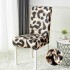 Set 6 Huse Universale pentru Scaun Elastice – Model Leopard Bej, Negru și Maro, HSJ-003