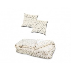 SET Pilota de iarna pentru pat dublu + 2 perne dreptunghiulare, din puf de gasca, PPL-003
