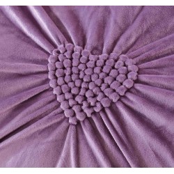 Set Lenjerie de Pat din Catifea, Cu Broderie, 4 Piese, Pat 2 Persoane, Mov, LCI-055