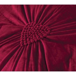 Set Lenjerie de Pat din Catifea, Cu Broderie, 4 Piese, Pat 2 Persoane, Rosu, LCI-056